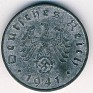 Reichsmark - 10 Reichspennig - Germany - 1941 - Zinc - KM# 101 - 21 mm - Obv: Eagle above swastika within wreath. Rev: Denomination, oak leaves below. - 0